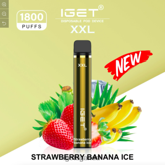 IGET XXL - 1800 PUFFS F02404603 Strawberry Banana Ice | Iget Vapes Online