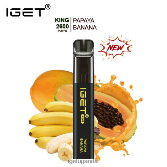 IGET KING - 2600 PUFFS F02404573 Papaya Banana Ice | Iget Bar Store