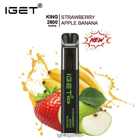 IGET KING - 2600 PUFFS F02404649 Strawberry Apple Banana Ice | Iget Vape Sale