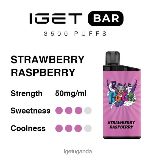 IGET Bar 3500 Puffs F02404273 Strawberry Raspberry | Iget Store
