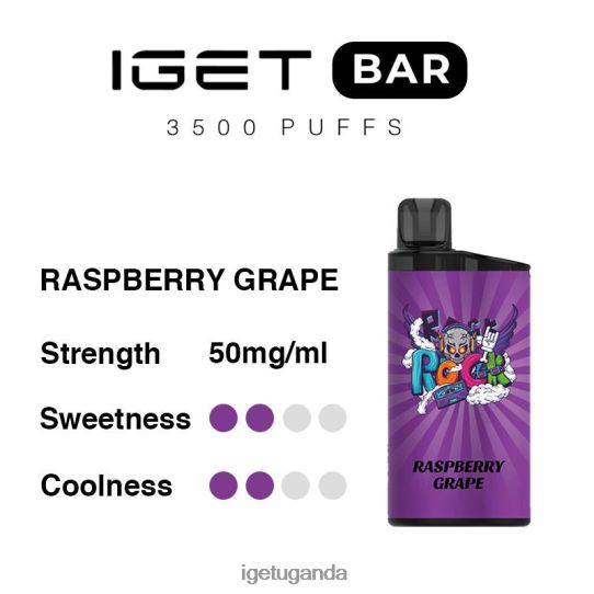 IGET Bar 3500 Puffs F02404280 Raspberry Grape | Iget Vape Price