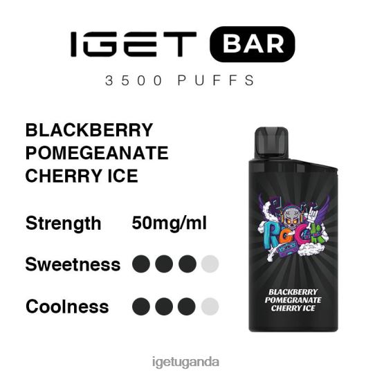 IGET Bar 3500 Puffs F02404285 Blackberry Pomegranate Cherry Ice | Iget Sale