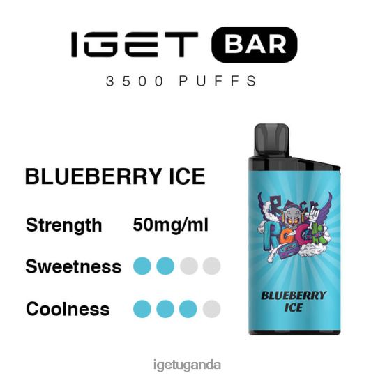 IGET Bar 3500 Puffs F02404288 Blueberry Ice | Iget Wholesale