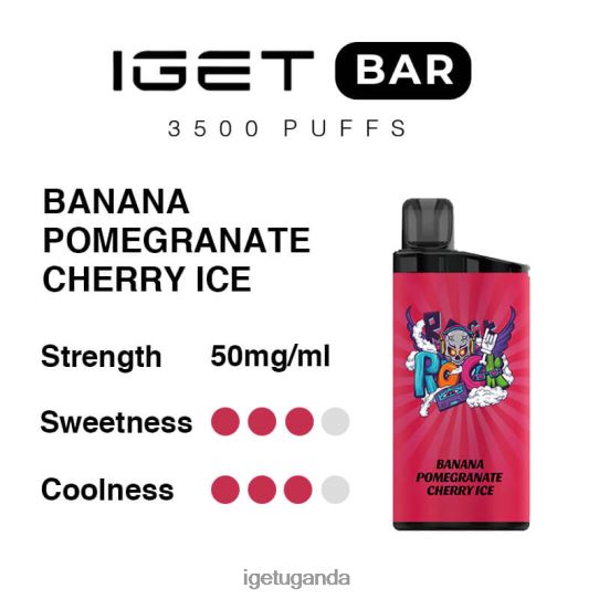 IGET Bar 3500 Puffs F02404295 Banana Pomegranate Cherry Ice | Iget Sale