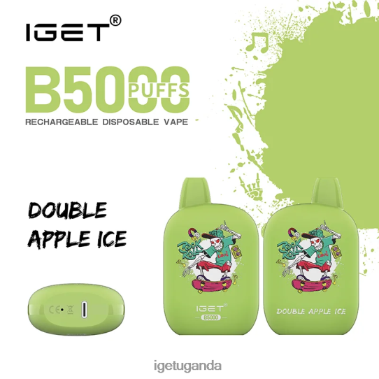 IGET B5000 F02404315 Double Apple Ice | Iget Vape Flavours
