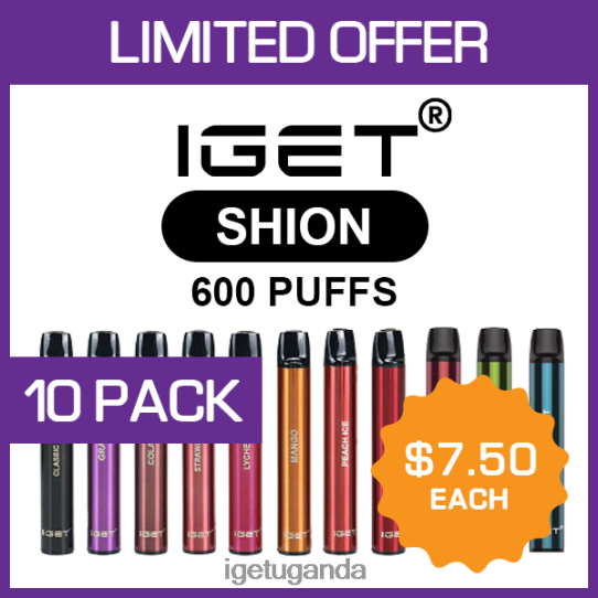 IGET SHION - 600 PUFFS - 10 PACK F02404507 | Iget Vape