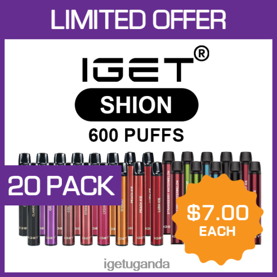 IGET SHION - 600 PUFFS - 20 PACK F02404506 | Iget Wholesale