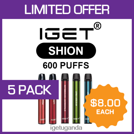 IGET SHION - 600 PUFFS - 5 PACK F02404480 | Iget Bar Store