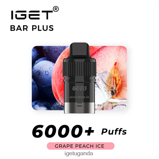 IGET Bar Plus Pod 6000 Puffs F02404254 Grape Peach lce | Iget Bar Store